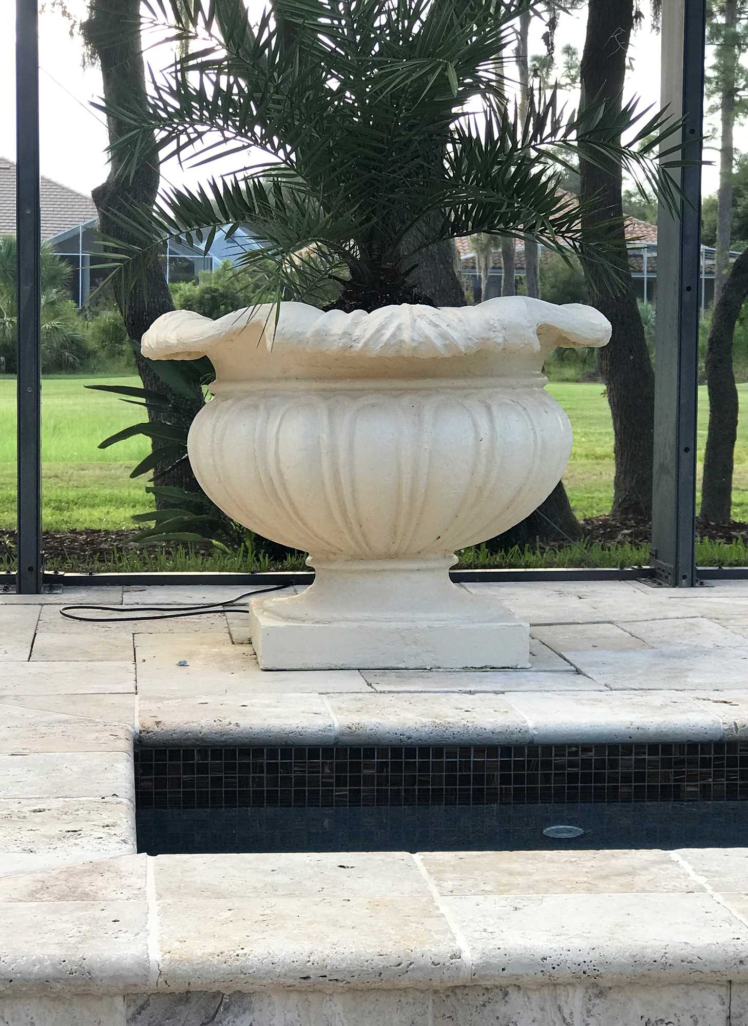 Reconstructed outdoor planters