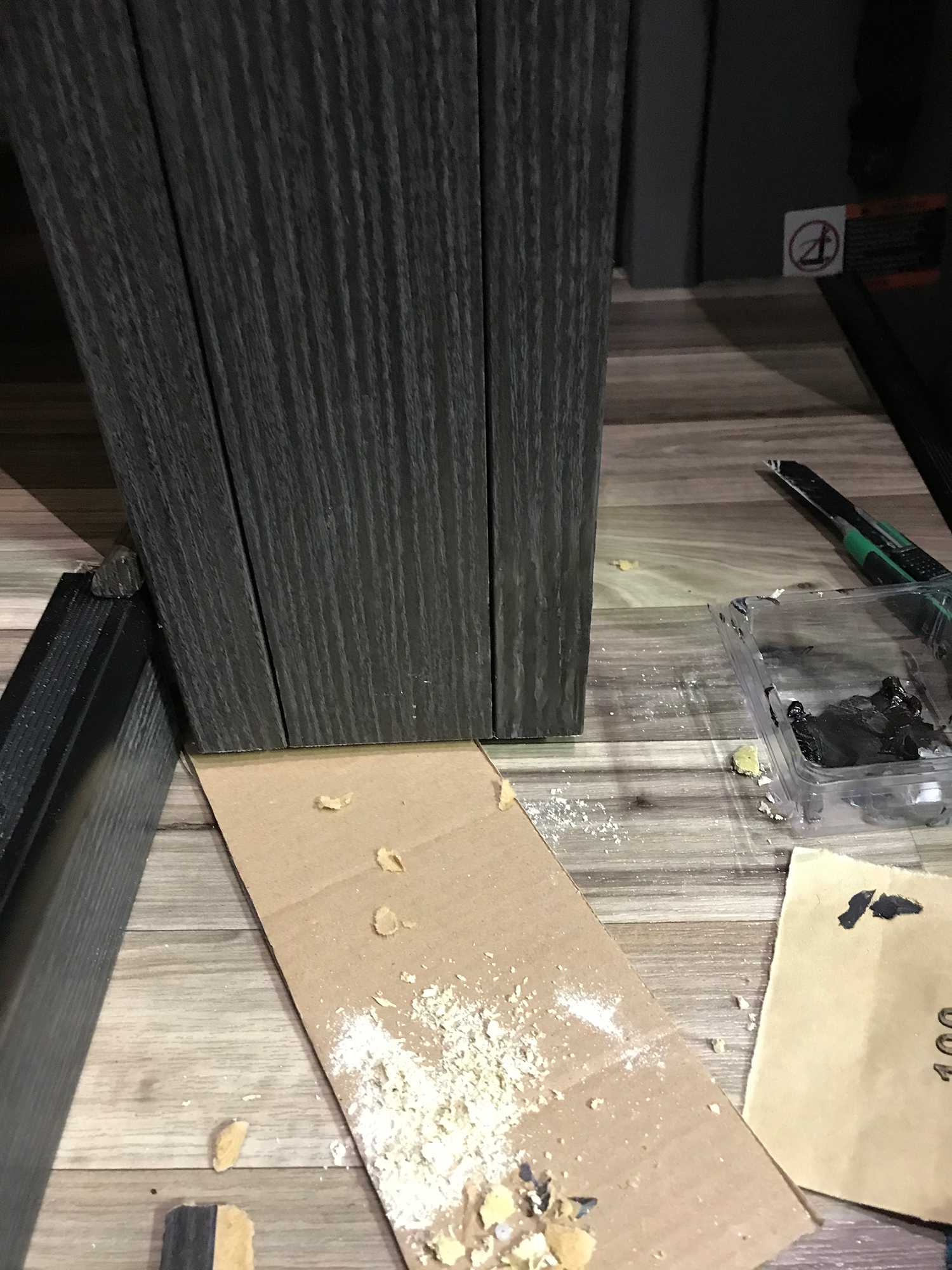 Previously broken RV sectional divider now restored to look brand new